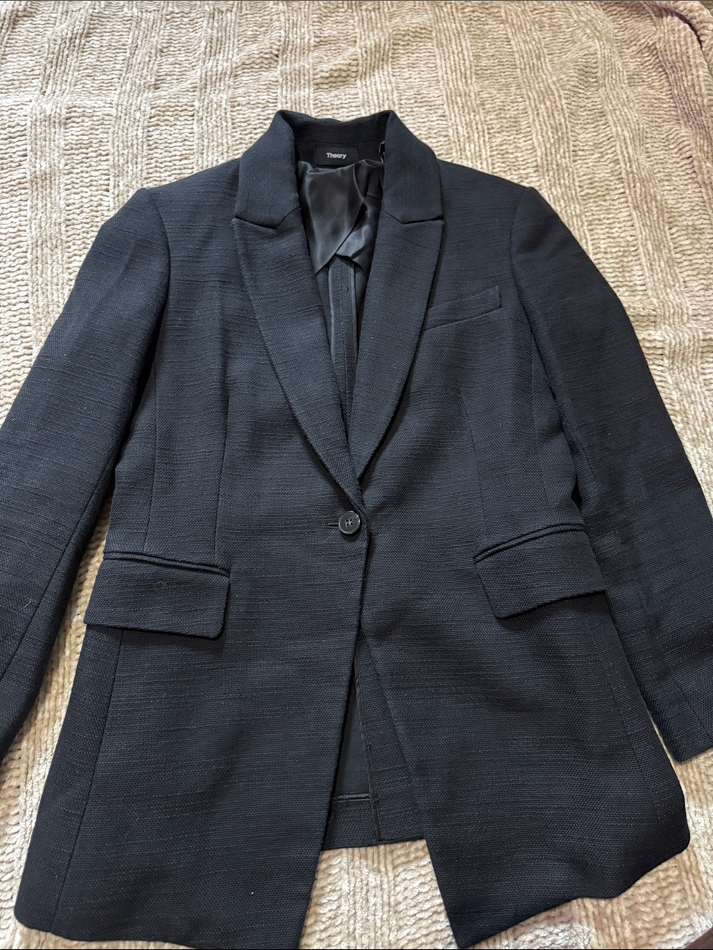 Theory Men's Black Single-Button Blazer